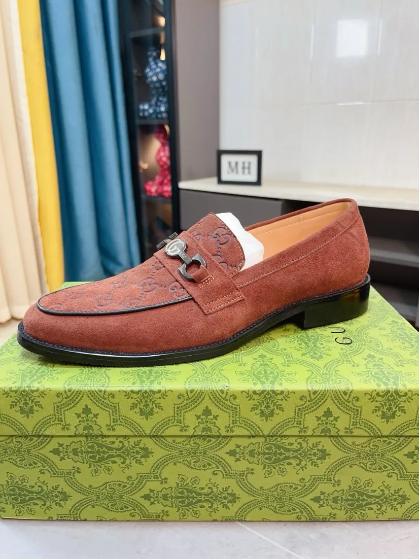 Men's Men's Shoes 💰520🌹🌹【GUCCI】The most popular classic Gucci leather shoes. Synchronized with the official website, the upper is made of Italian first-layer cowhide ➕cowhide lining, with unique brand and unique craftsmanship. Highlighting the hot style of the new year. Stop hesitating, stop wandering, get it now. Number: 38--44